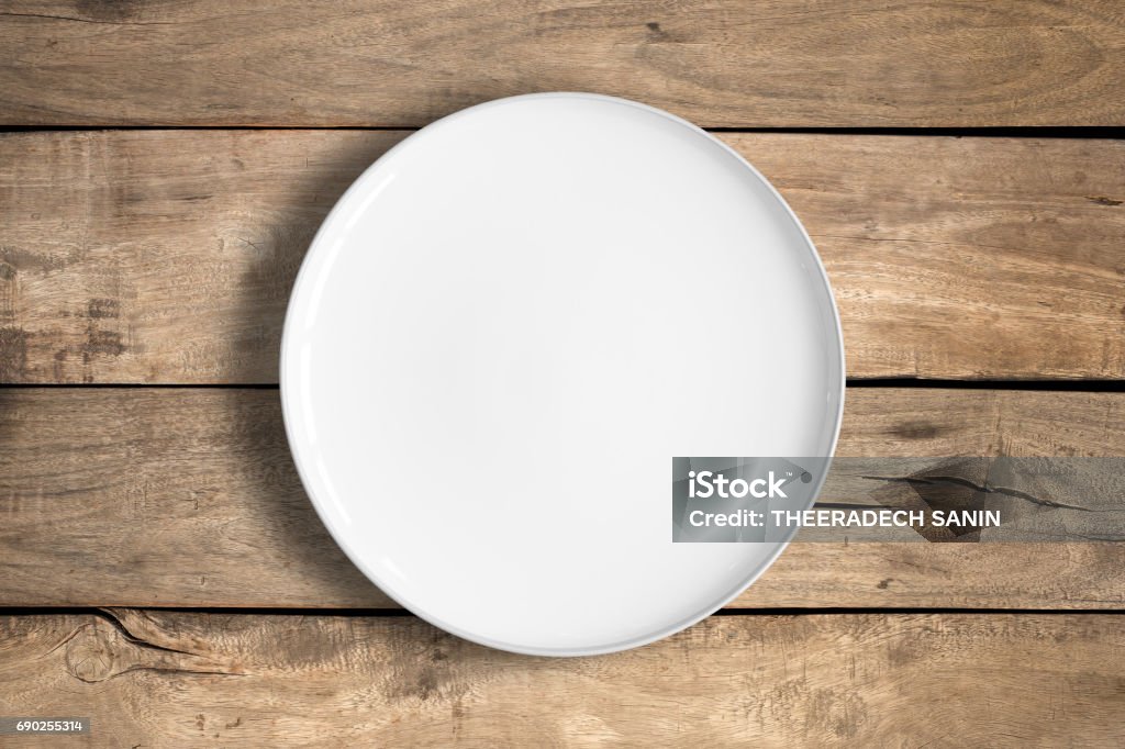 Plato de comida blanca - Foto de stock de Plato - Vajilla libre de derechos