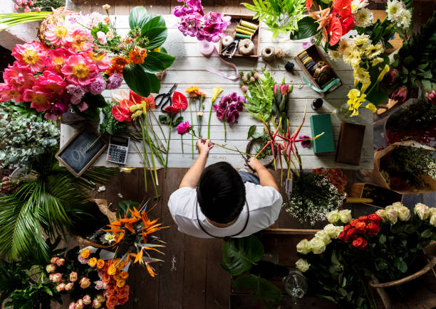 istock Florist working among the flower 690259334