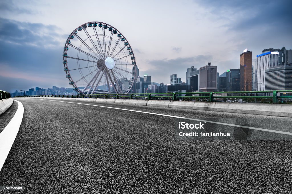 Empty Intersection Background Empty Downtown Street Intersection Stock Photo - Download Image Now ...