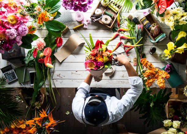 istock Florist working among a flower 690262612