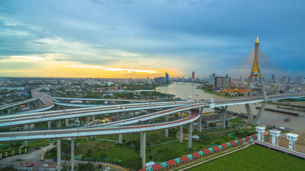 istock Bhumibol bridge across Cho Phraya river 690265530