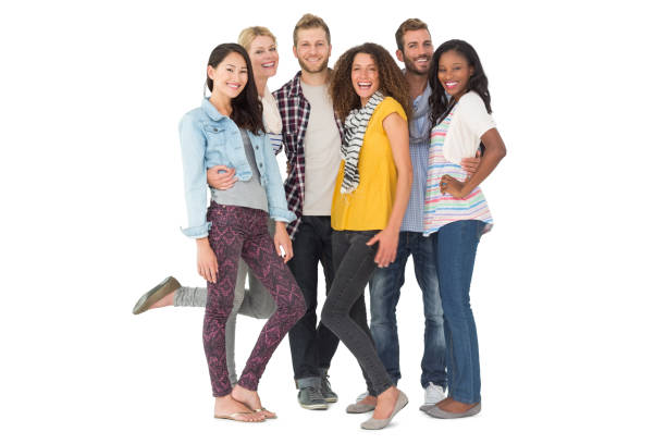 istock Happy group of young friends smiling at camera 690270320