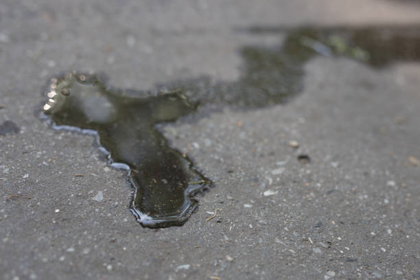 istock Puddle of water on sidewalk 690274224