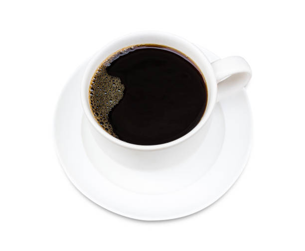 istock Coffee cup and saucer on a white background. 690280858