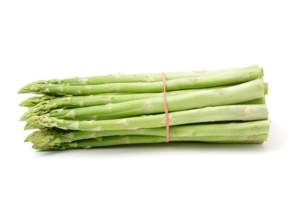 istock Green Asparagus Vegetable Bundle, Fresh Food Isolated on White Background 690284956