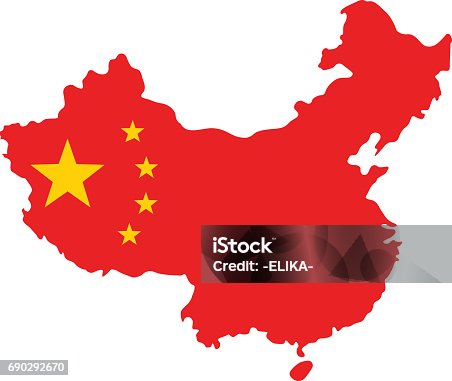 istock China map and flag 690292670