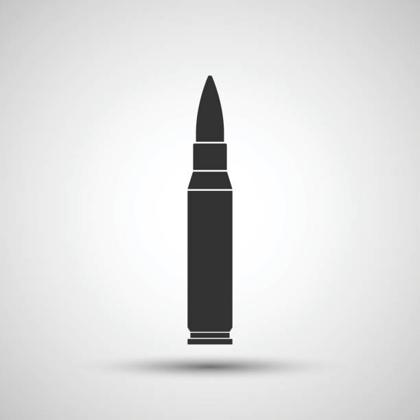 ilustraciones, imágenes clip art, dibujos animados e iconos de stock de icono de bala de rifle - cartridges meters