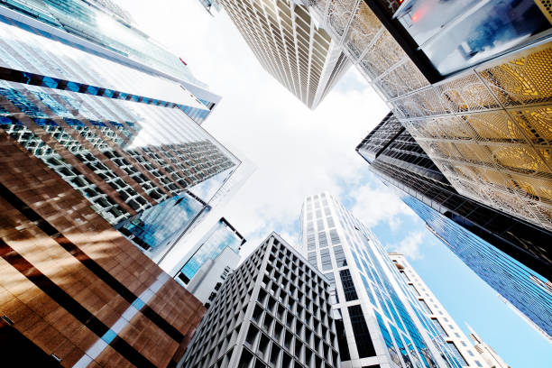 istock Skyscrapers shot with perspective 690293526