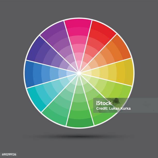 Palet Warna Sederhana Panduan Warna Bulat Ilustrasi Vektor Ilustrasi