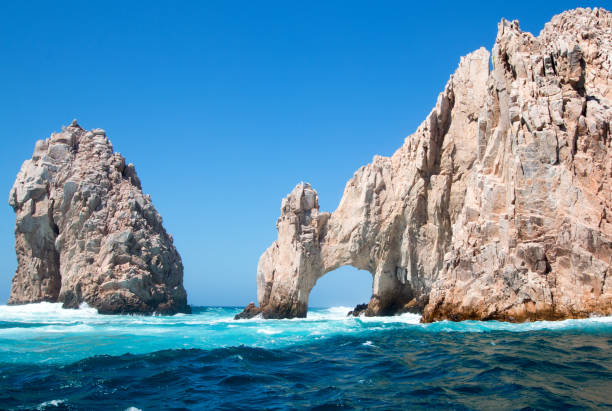 Los Arcos (the Arch) at Lands End at Cabo San Lucas Baja Mexico MEX Los Arcos (the Arch) at Lands End at Cabo San Lucas Baja Mexico MEX baja california peninsula stock pictures, royalty-free photos & images