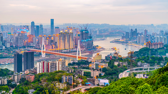Urban architecture and skyline of Chongqing