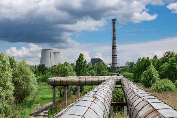 istock Cogeneration plant pipeline 690303136