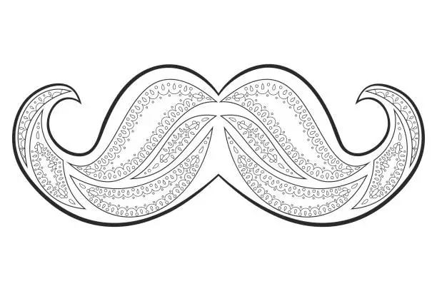 Vector illustration of moustache