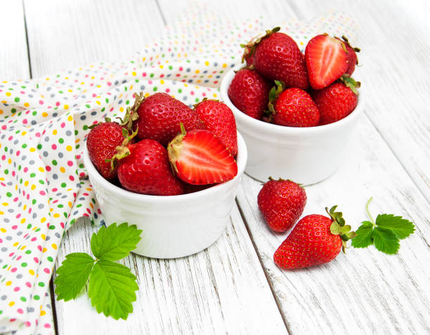 istock ripe strawberries on wooden table 690310718