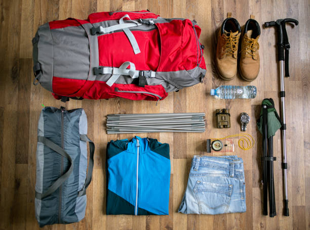 istock Travel things on the floor 690311270