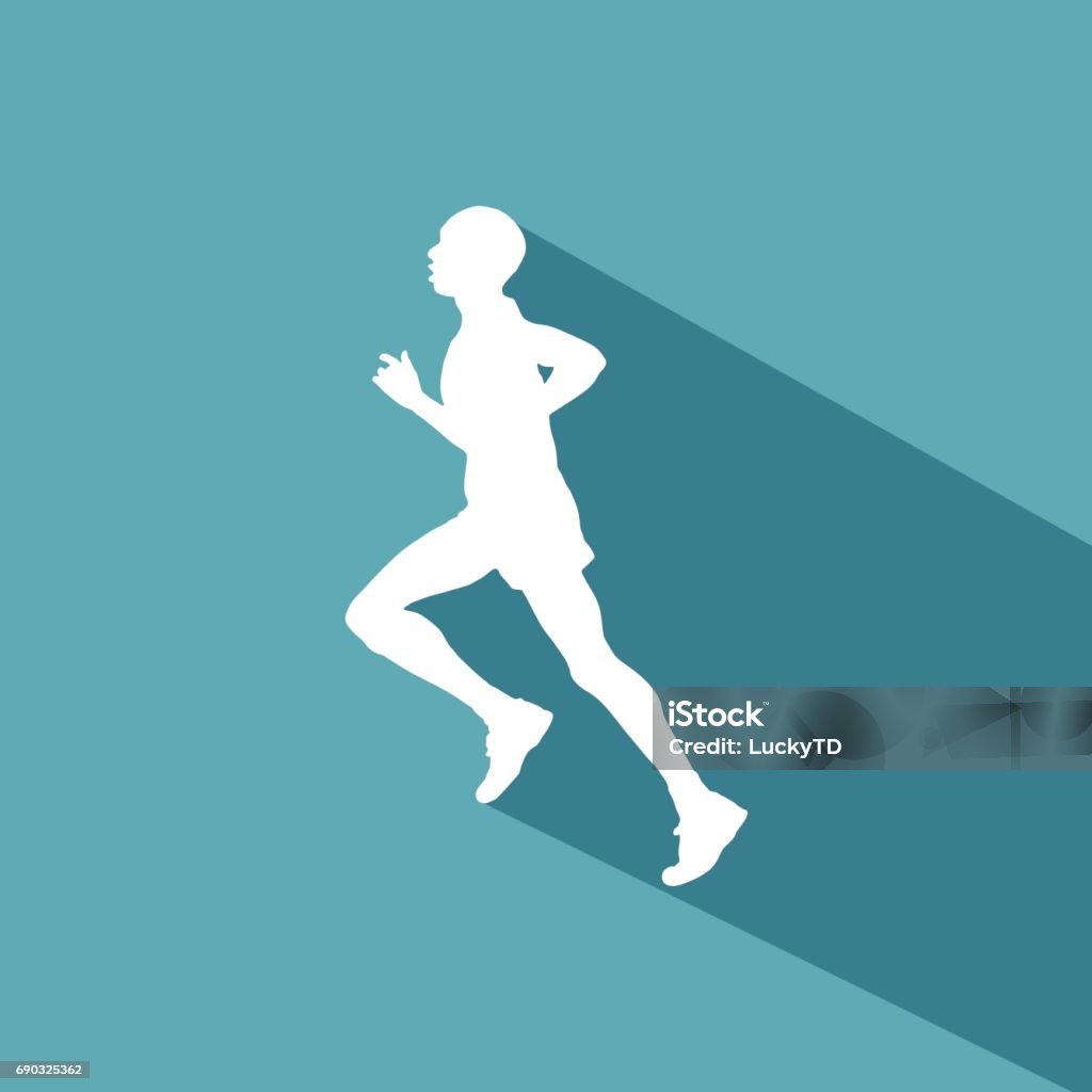 Simple Runner Vector Runner Vector In Flat Design Stock Illustration - Download Image Now ...