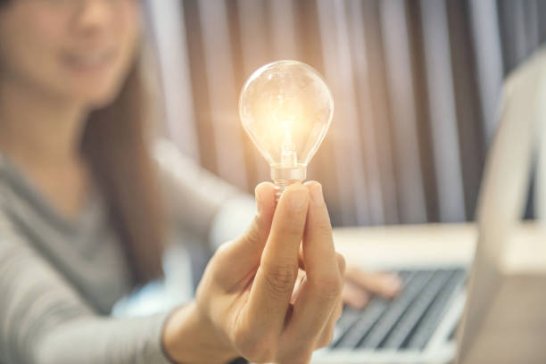 istock New ideas with innovation and creativity concept. 690330316