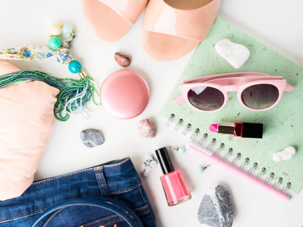 istock Summer lifestyle woman clothes flat lay 690338468