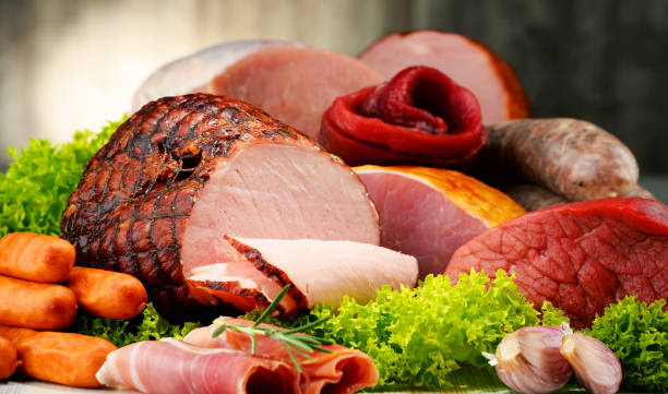 istock Meat products including ham and sausages 690339806