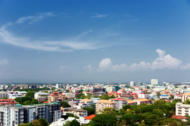 istock Chiang Mai skyline, Thailand, 2017. Roof top view 690355884