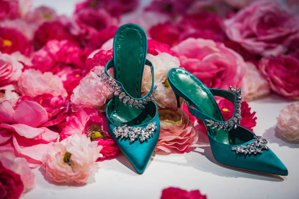 istock Fancy shoes in a show case in Paris. 690360208