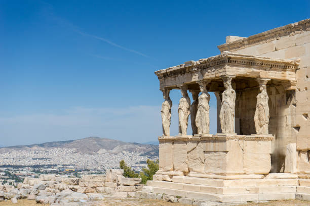 istock Caryatides, Erechtheion temple Acropolis in Athens, Greece 690361202