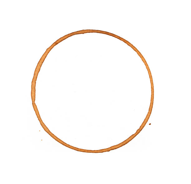 istock Coffee cup rings isolated on a white background 690368142
