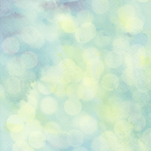 istock Bokeh light on grunge watercolor background 690375940