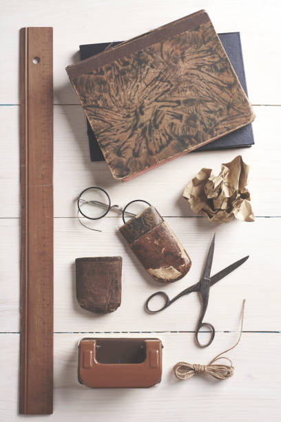 istock Personal stuff against wooden background 690378536