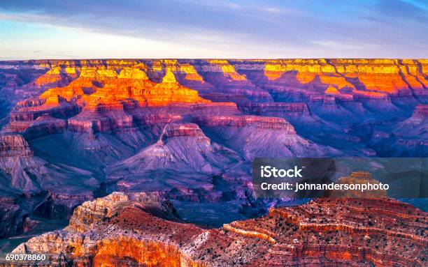 Grand Canyon South Rim Stock Photo - Download Image Now - Grand Canyon National Park, Grand Canyon, Sunset