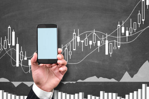 istock Uptrend market with blank smartphone 690396126