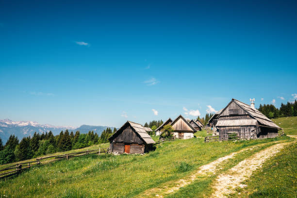 istock Hiking Path Near Mountain Village 690396360