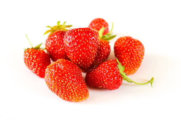 istock A close-up of a large strawberries on a white background 690407034
