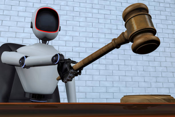 juge de robot - court legal system justice gavel photos et images de collection
