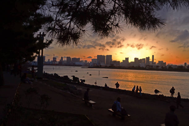 istock Sunset In Odaiba, Japan 690436064