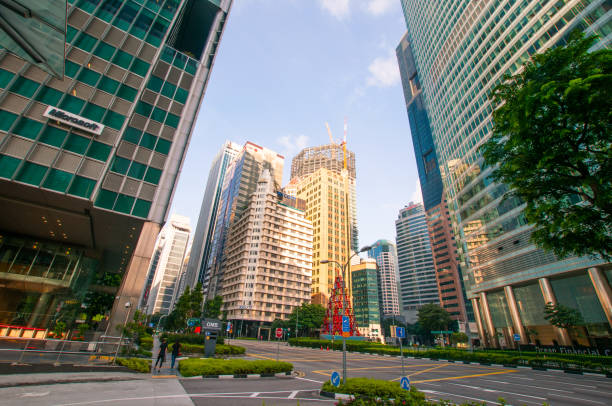 istock Panoramic view urban cityscape in singapore 690441232