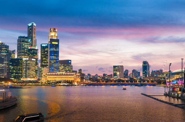 istock Panoramic view urban cityscape in singapore 690441374