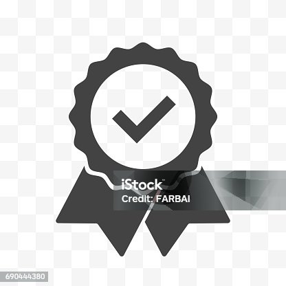 istock Seal ribbon with check mark vector isolated 690444380