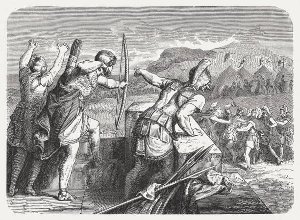 istock Philip II of Macedon (382-336 BC) loses his right eye 690445324