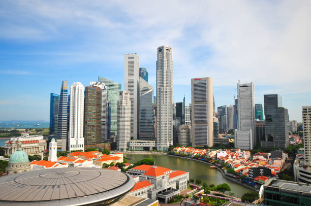 istock Panoramic view urban cityscape in singapore 690448038