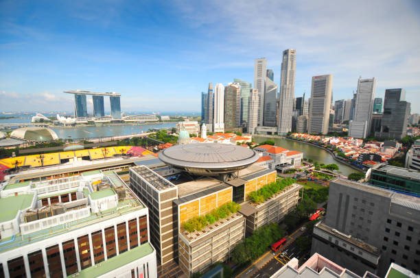 istock Panoramic view urban cityscape in singapore 690451674