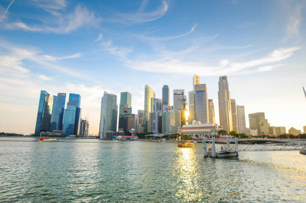 istock Panoramic view urban cityscape in singapore 690451880