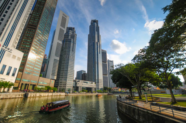 istock Panoramic view urban cityscape in singapore 690451888