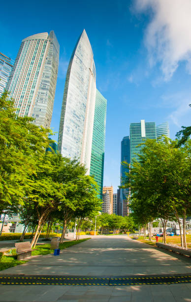 istock Panoramic view urban cityscape in singapore 690451900
