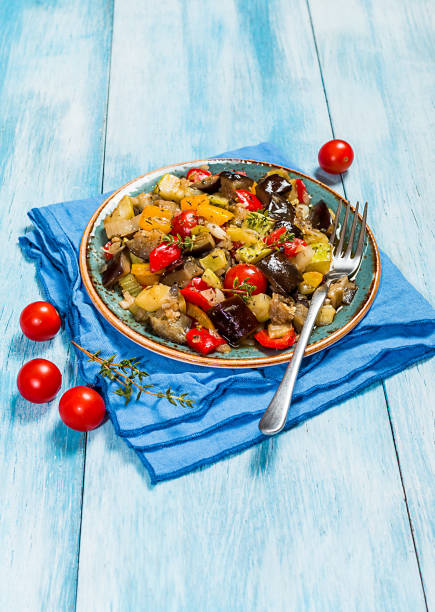 istock Vegetable ratatouille in a plate 690453028