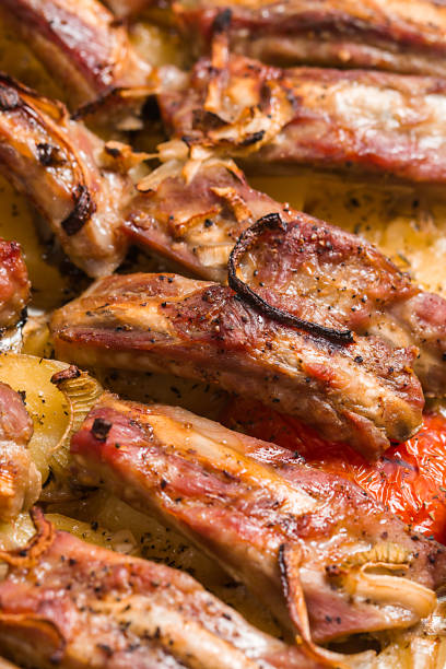 istock Grilled sliced barbecue pork ribs 690458046