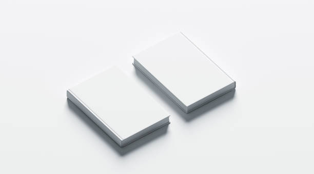 istock Blank white hardcover books mock up set, front and back 690470896