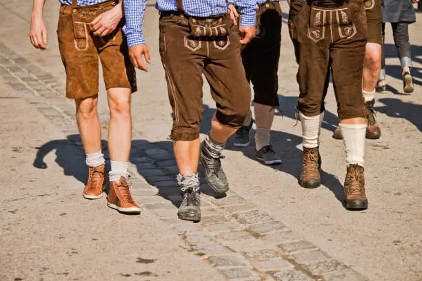 Young men in traditional clothes at the Beer Fest, Munich