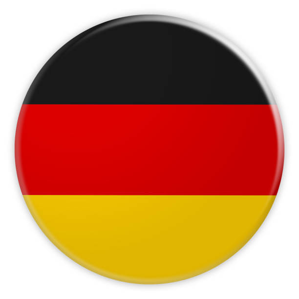 istock Germany Flag Button, News Concept Badge, 3d illustration on white background 690492578