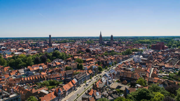 istock Bruges - Brugge in Belgium Aerial view 690500278